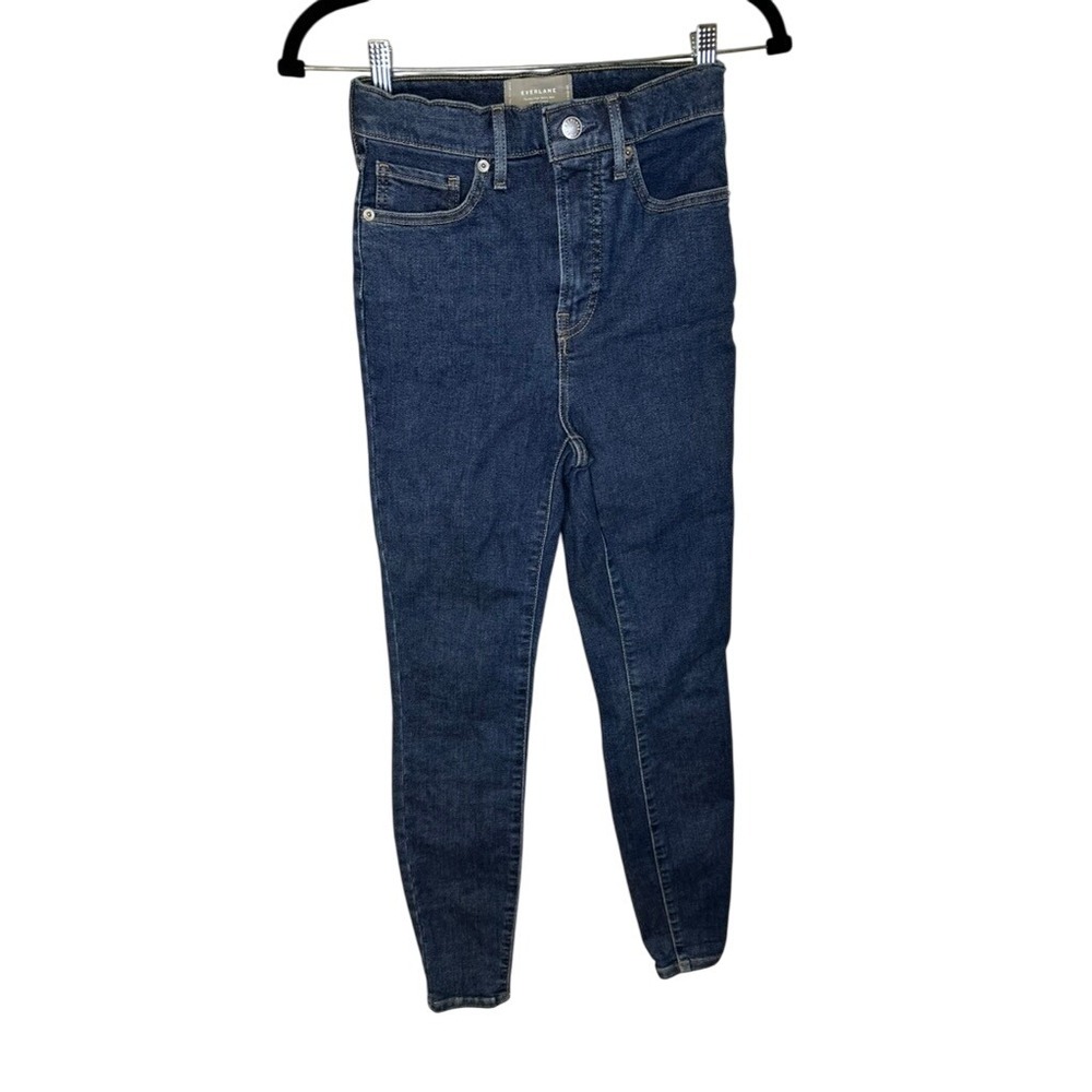 Everlane‎ The Way High Skinny Jean Size 26 Regular Organic Cotton Dark Wash
